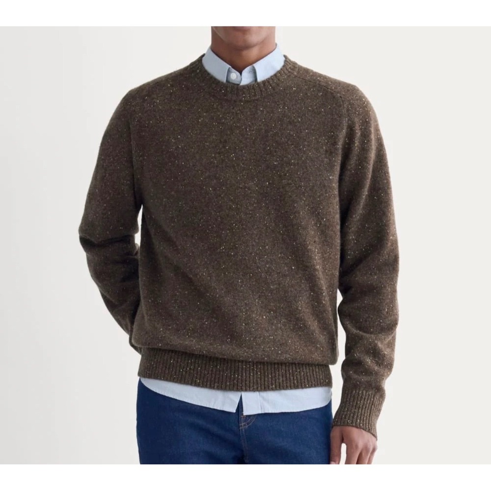 NWOT Everlane Mens Midweight Cashmere Crew Sweater XL Sustainable Forager Brown